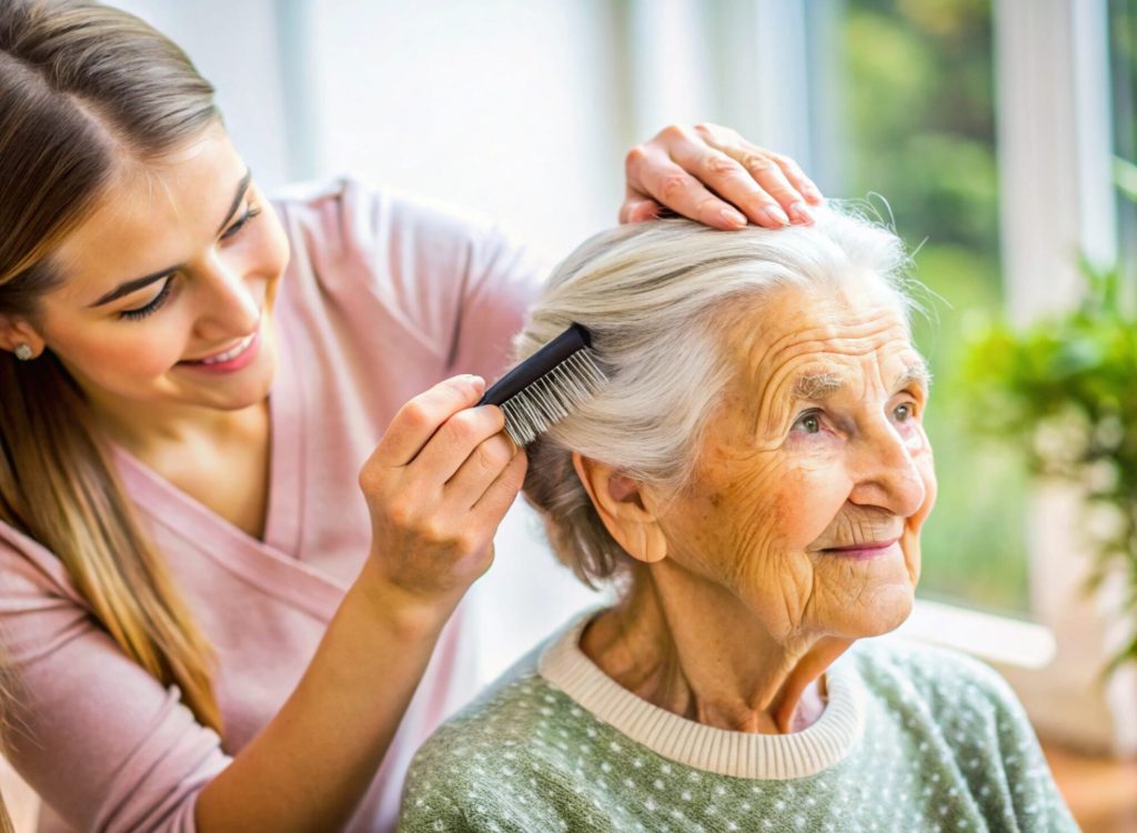unrecognizable-woman-brushing-elderly-ladys-hair-with-comb-granddaughter-helping-granny-with-hair unrecognizable-woman-brushing-elderly-ladys-hair-with-comb-granddaughter-helping-granny-with-hair